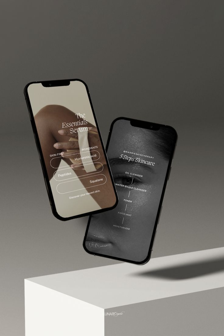 Tampilan website produk skincare pada perangkat mobile